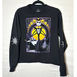 Disney's The Nightmare Before Christmas Long-Sleeve Tee Cropped Size M